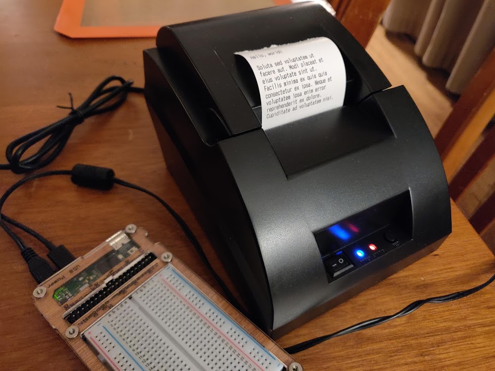 Driving a USB Thermal Printer with Linux/Raspberry Pi 
